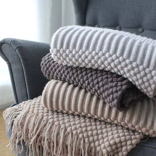 Cozy Nap Blanket β Portable Lightweight Polyester Throw for Sofa & Bed