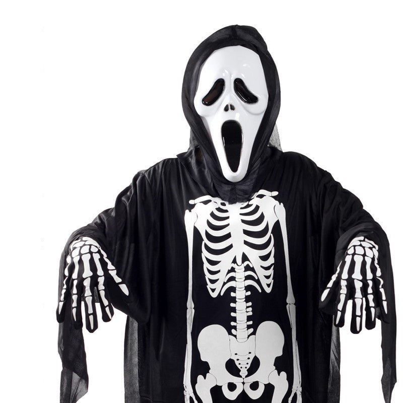Halloween Skeleton Ghost Suit – Scary Costume for Adults & Children