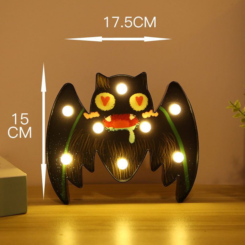 Halloween Decorative Night Light – Pumpkin, Skull, Bat & Spider (AA Battery)