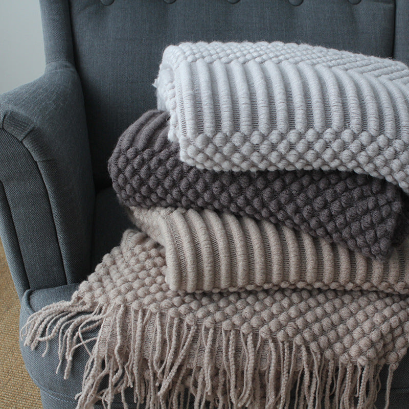 Cozy Nap Blanket – Portable Lightweight Polyester Throw for Sofa & Bed