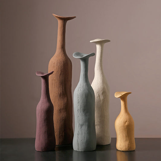 Elegant Morandi Ceramic Vase – Modern Decorative Flower Vase for Living Room