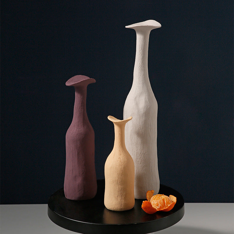 Elegant Morandi Ceramic Vase – Modern Decorative Flower Vase for Living Room
