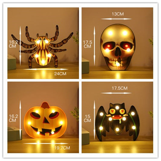 Halloween Decorative Night Light β Pumpkin, Skull, Bat & Spider (AA Battery)