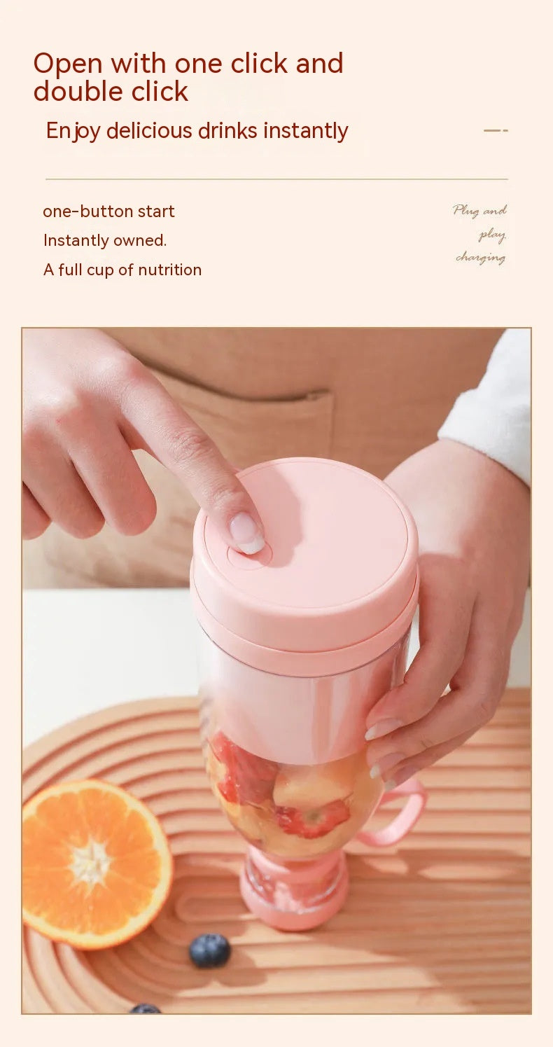 Mini Portable Juicer – 150W Rechargeable Blender with Food-Grade Cup (420ml)