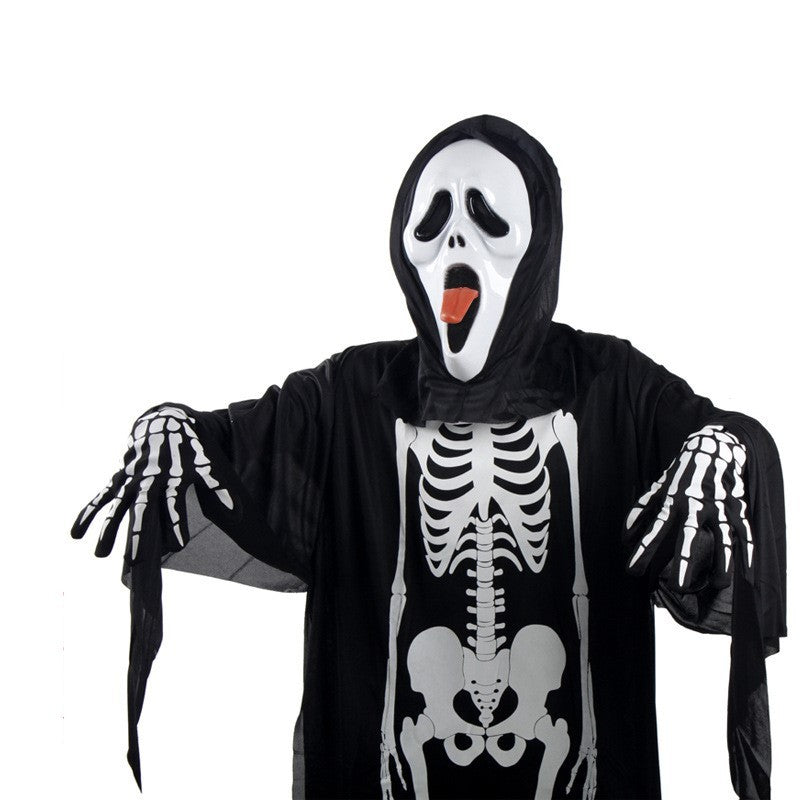 Halloween Skeleton Ghost Suit – Scary Costume for Adults & Children