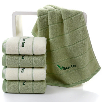 Pure Cotton Towel – Soft, Absorbent & Embroidered Design (34×74cm)