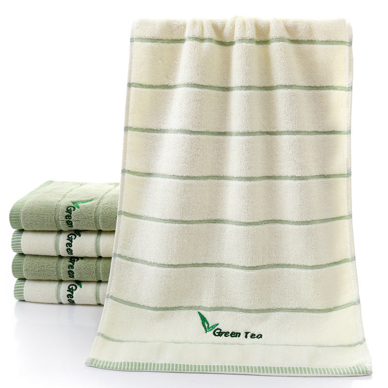 Pure Cotton Towel – Soft, Absorbent & Embroidered Design (34×74cm)