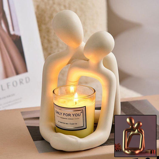 Romantic Couple Statue – Modern Resin Home Decoration for Desk & Shelf