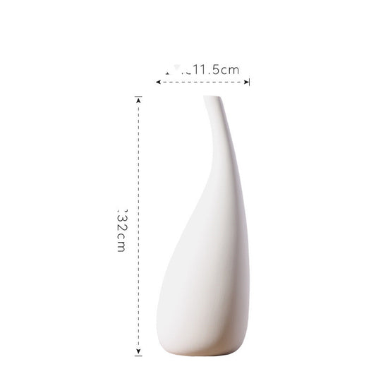 Contemporary Ceramic Vase β Elegant Water Drop Ornament for Shelves & Tables