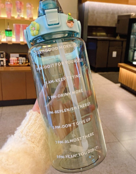 Outdoor Travel Water Bottle – Minimalist Transparent Bottle with Cover