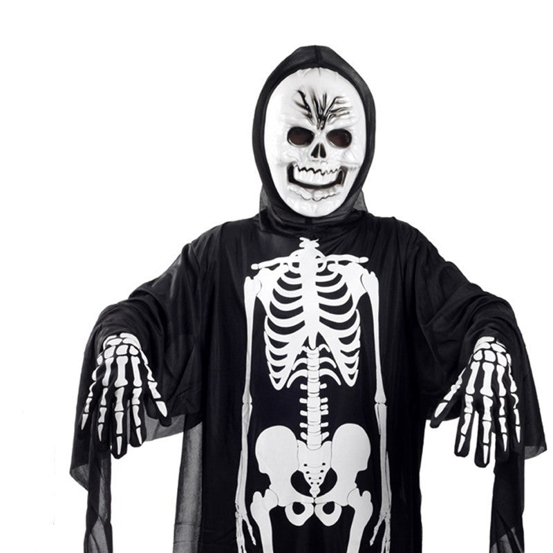 Halloween Skeleton Ghost Suit – Scary Costume for Adults & Children