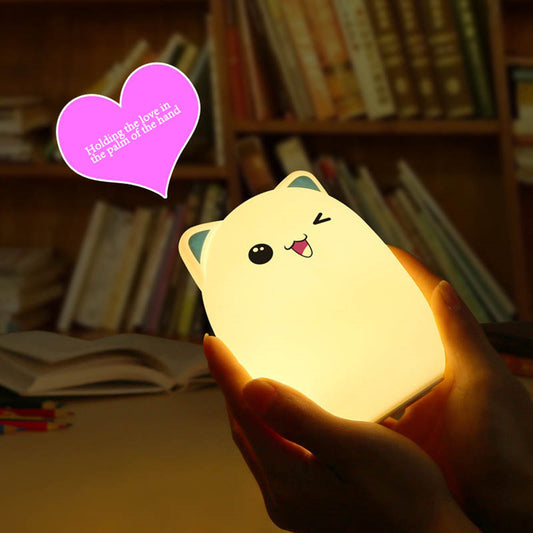 Cute Bear Silicone Night Light – Warm White & Color Changing USB LED Lamp