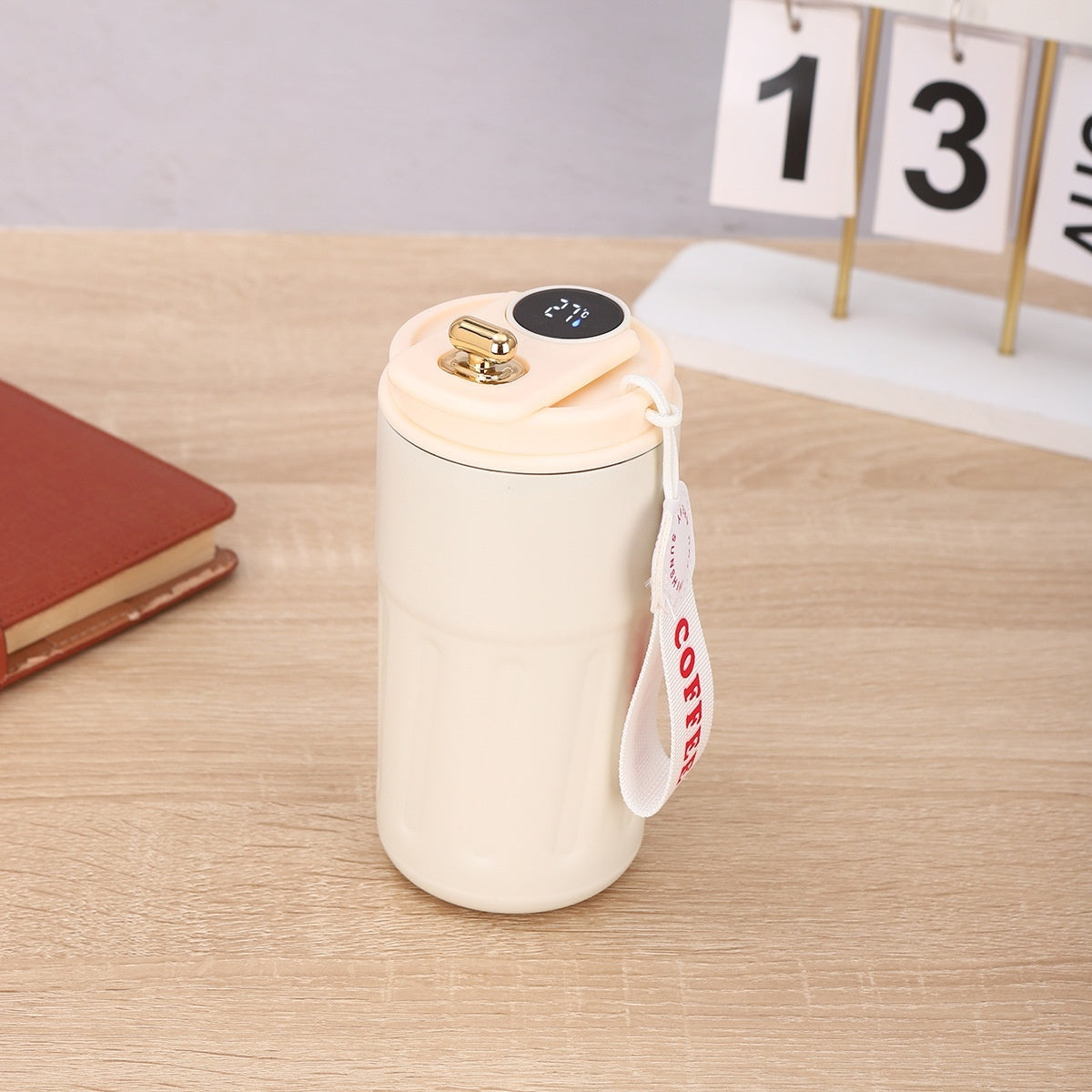 Smart Digital Thermal Bottle – 450ml Stainless Steel Insulated Coffee Mug with LED Display