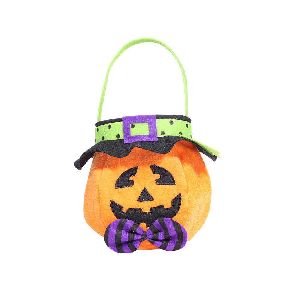 Halloween Candy Tote Bag – Pumpkin, Witch, Black Cat & Vampire Trick-or-Treat Bag