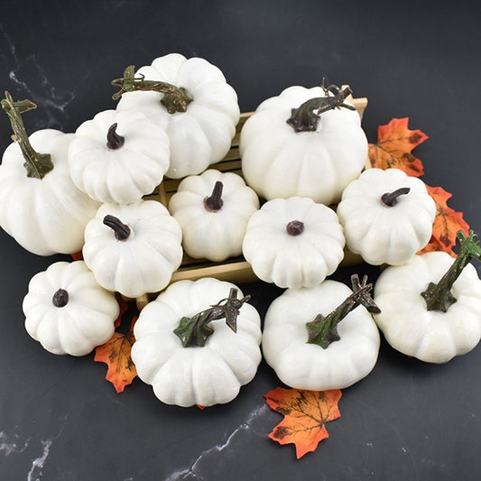Artificial White Pumpkins β Halloween & Fall Decoration (Set of 12 & 6)