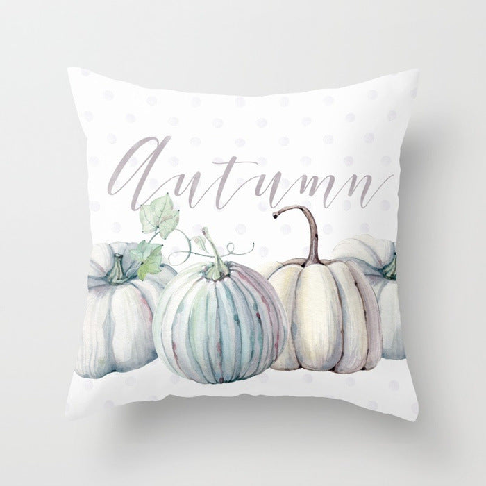 Halloween Pumpkin Pillow Cover – Cotton Cushion Case 45×45cm (Fall & Thanksgiving Décor)