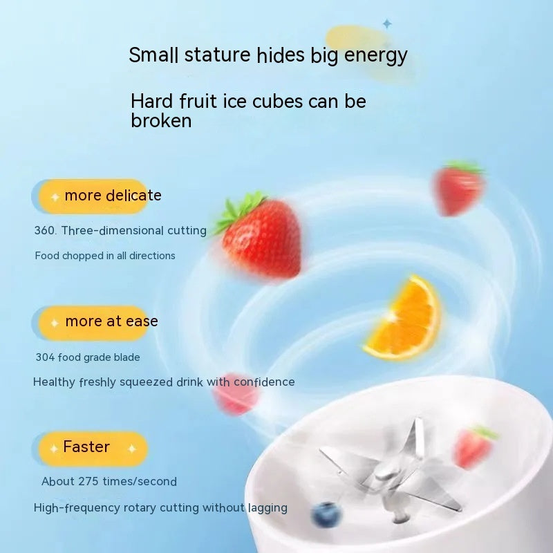 Mini Portable Juicer – 150W Rechargeable Blender with Food-Grade Cup (420ml)