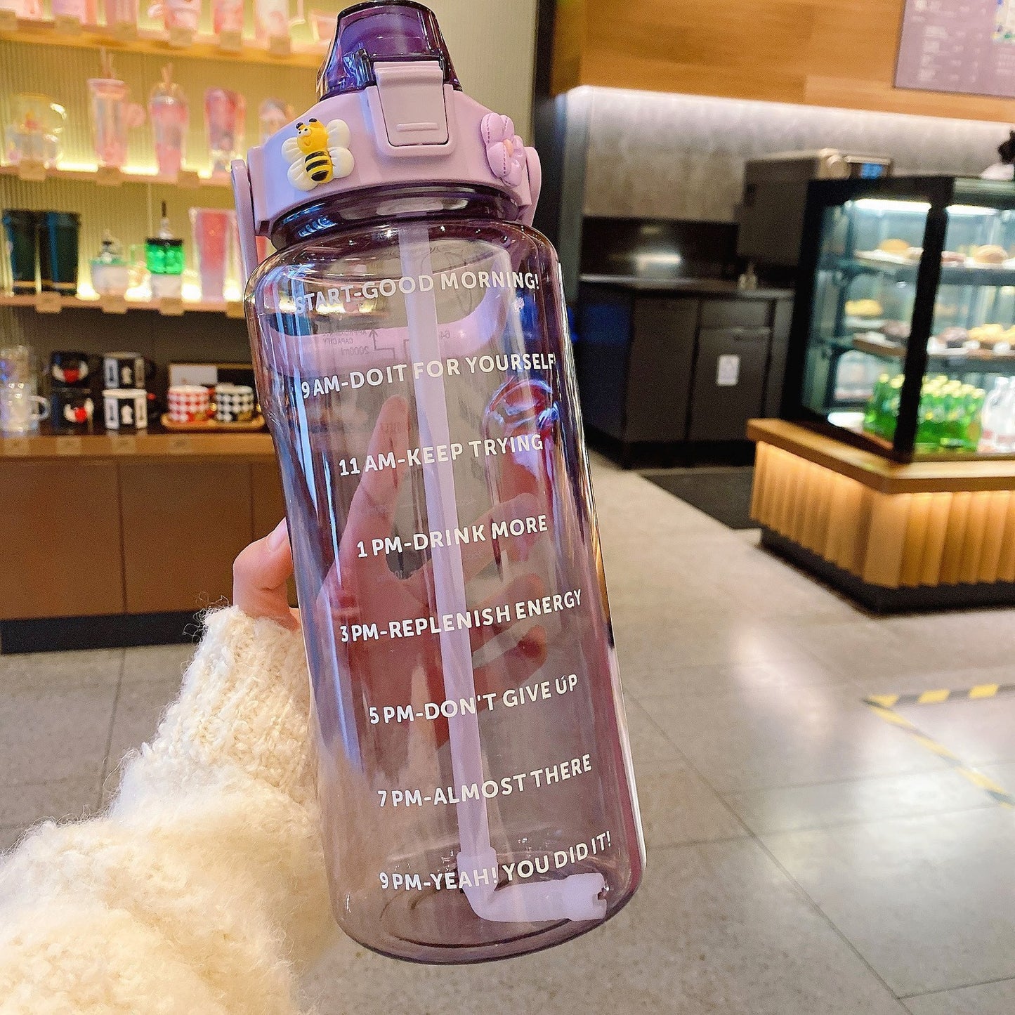 Outdoor Travel Water Bottle – Minimalist Transparent Bottle with Cover
