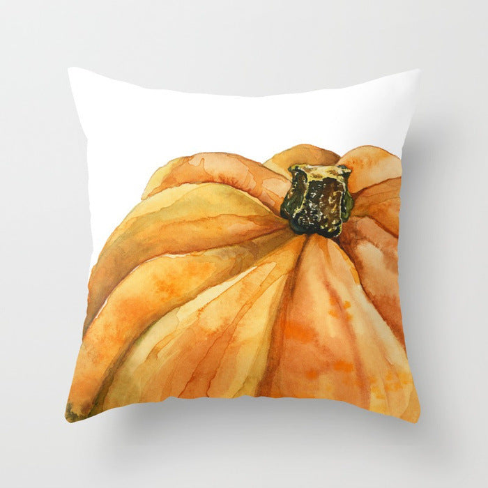 Halloween Pumpkin Pillow Cover – Cotton Cushion Case 45×45cm (Fall & Thanksgiving Décor)