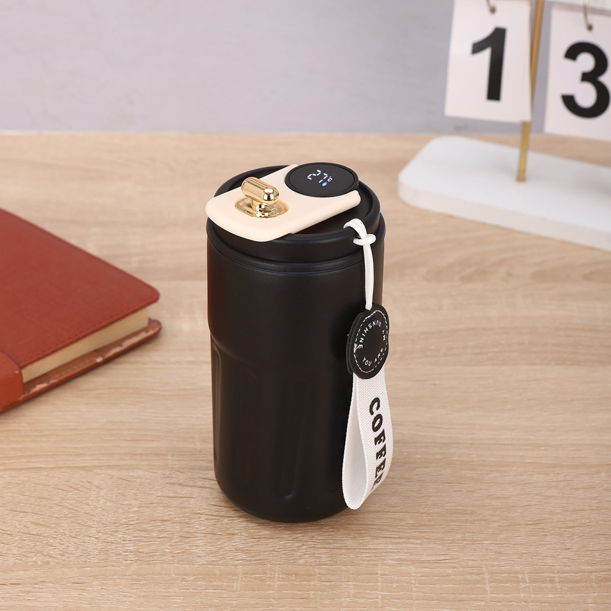 Smart Digital Thermal Bottle – 450ml Stainless Steel Insulated Coffee Mug with LED Display