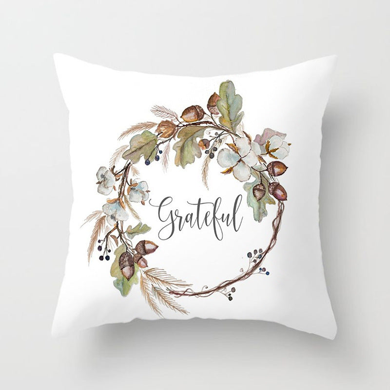 Halloween Pumpkin Pillow Cover – Cotton Cushion Case 45×45cm (Fall & Thanksgiving Décor)