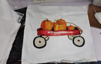 Halloween Pumpkin Pillow Cover – Cotton Cushion Case 45×45cm (Fall & Thanksgiving Décor)