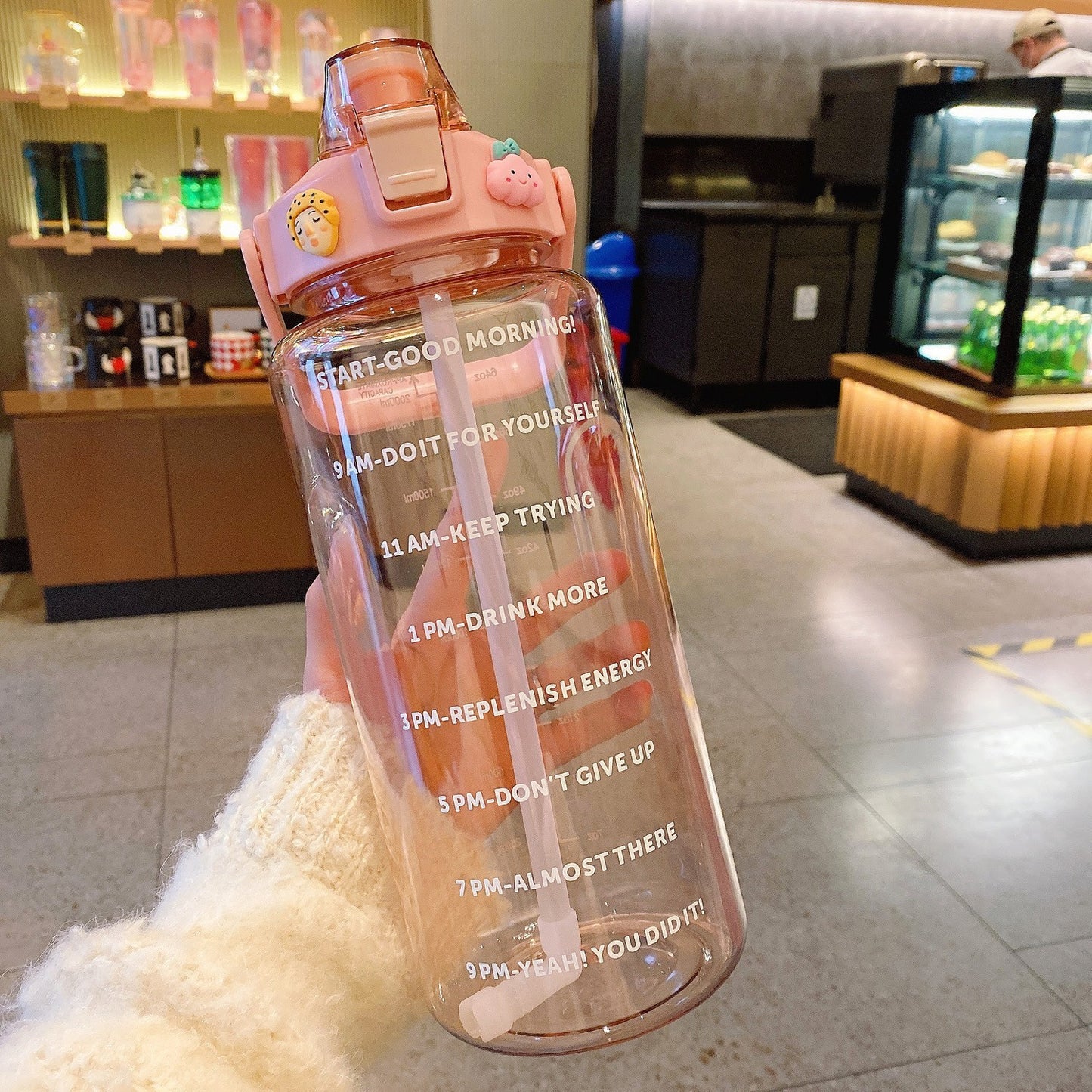 Outdoor Travel Water Bottle – Minimalist Transparent Bottle with Cover
