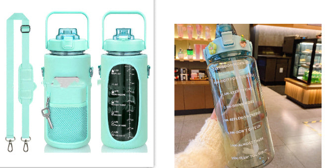 Outdoor Travel Water Bottle – Minimalist Transparent Bottle with Cover