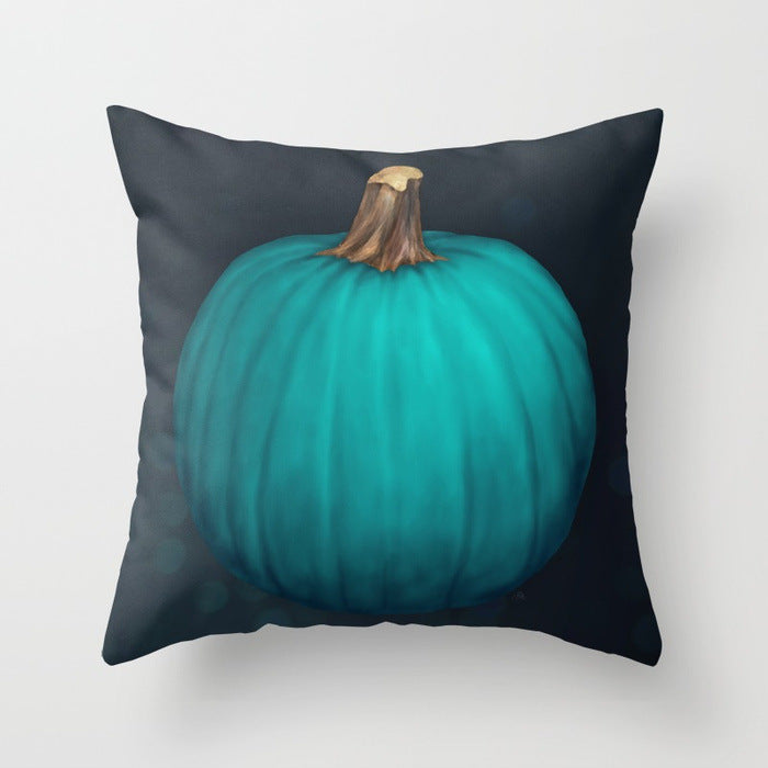 Halloween Pumpkin Pillow Cover – Cotton Cushion Case 45×45cm (Fall & Thanksgiving Décor)
