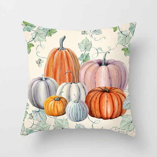 Halloween Pumpkin Pillow Cover β Cotton Cushion Case 45Γ45cm (Fall & Thanksgiving DΓ©cor)