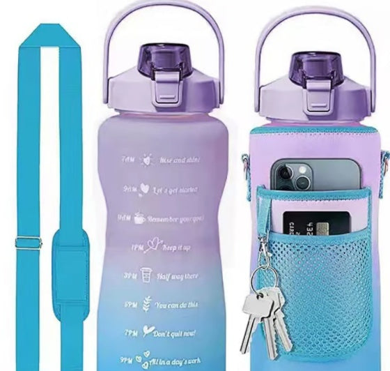 Outdoor Travel Water Bottle – Minimalist Transparent Bottle with Cover