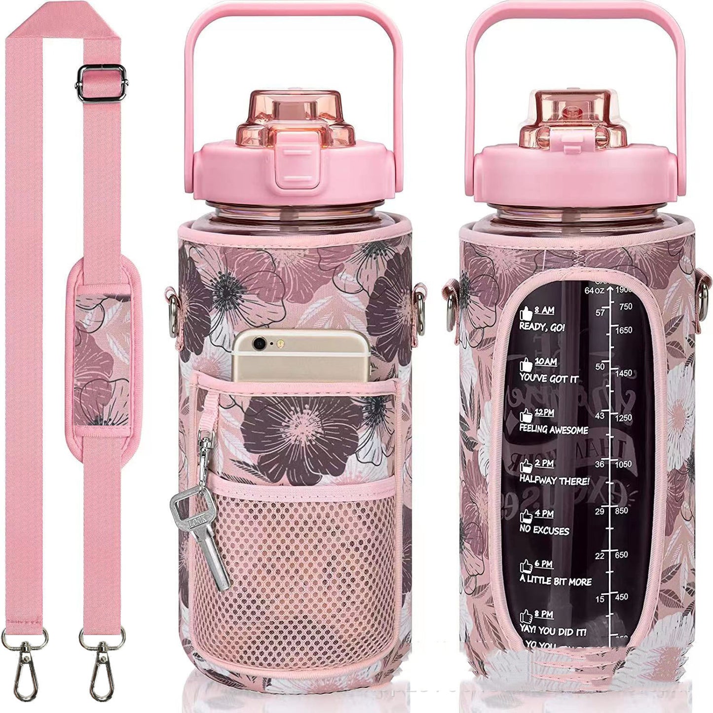 Outdoor Travel Water Bottle – Minimalist Transparent Bottle with Cover
