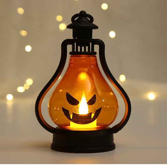 Halloween Pumpkin Lamp β Plastic Holiday Prop for Home & Party DΓ©cor