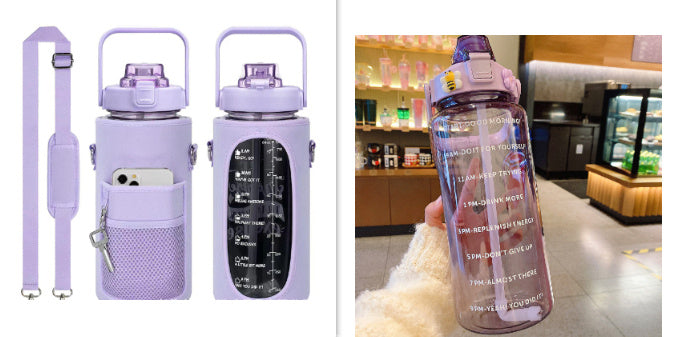 Outdoor Travel Water Bottle – Minimalist Transparent Bottle with Cover