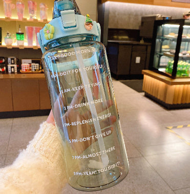 Outdoor Travel Water Bottle – Minimalist Transparent Bottle with Cover