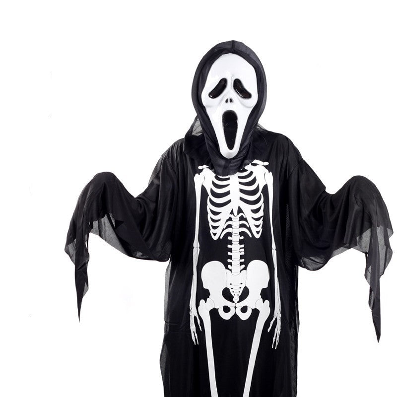 Halloween Skeleton Ghost Suit – Scary Costume for Adults & Children