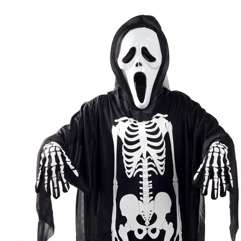 Halloween Skeleton Ghost Suit – Scary Costume for Adults & Children