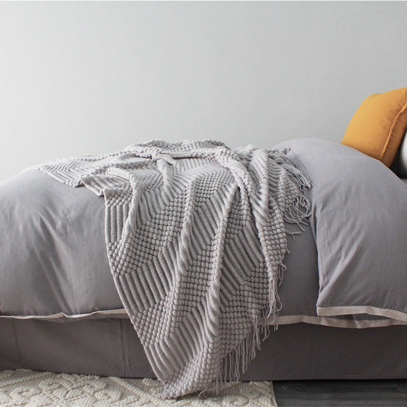 Cozy Nap Blanket – Portable Lightweight Polyester Throw for Sofa & Bed