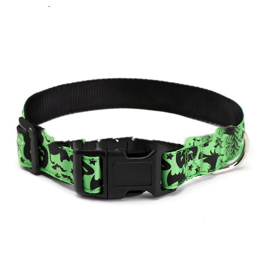 Halloween Pet Collar & Leash – Adjustable Nylon Rope Strap for Cats & Dogs (7 Designs)