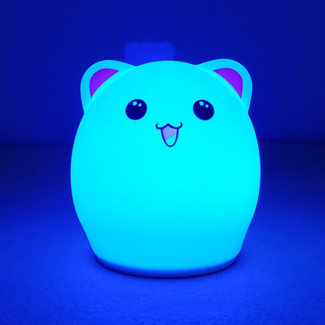 Cute Bear Silicone Night Light – Warm White & Color Changing USB LED Lamp