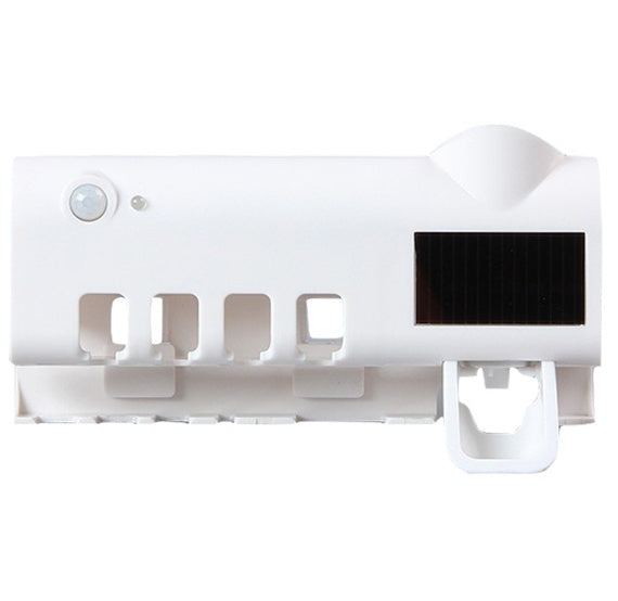 Smart UV Toothbrush Sterilizer – Motion Sensor & Long-Lasting Battery (White/Black)