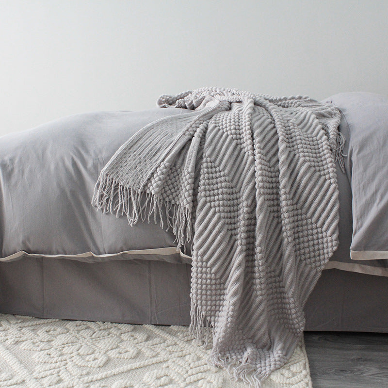 Cozy Nap Blanket – Portable Lightweight Polyester Throw for Sofa & Bed