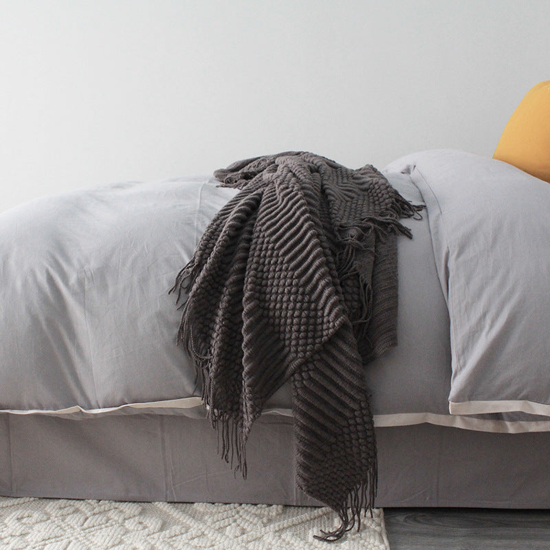 Cozy Nap Blanket – Portable Lightweight Polyester Throw for Sofa & Bed