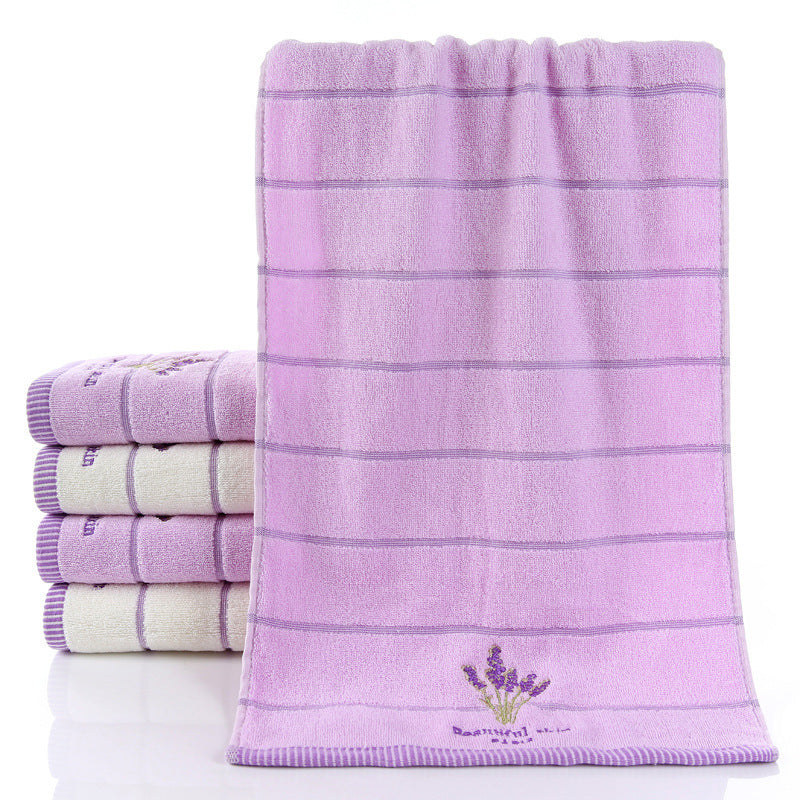 Pure Cotton Towel – Soft, Absorbent & Embroidered Design (34×74cm)