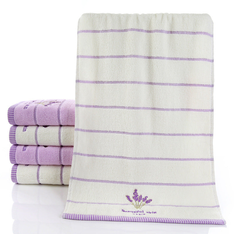 Pure Cotton Towel – Soft, Absorbent & Embroidered Design (34×74cm)
