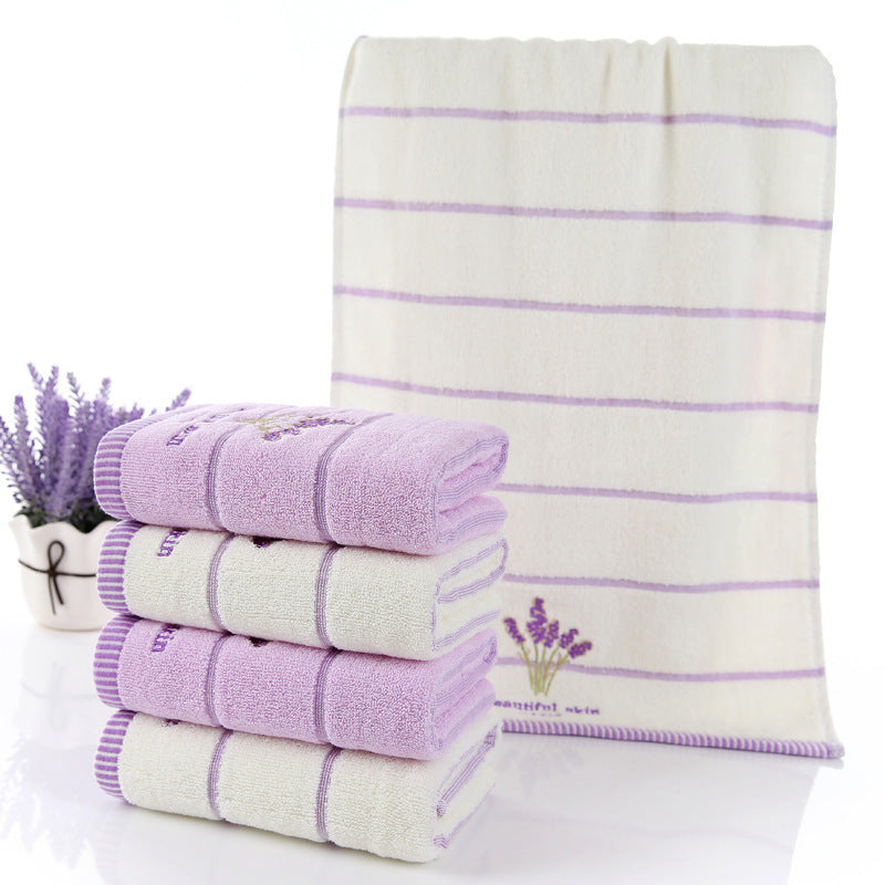 Pure Cotton Towel – Soft, Absorbent & Embroidered Design (34×74cm)