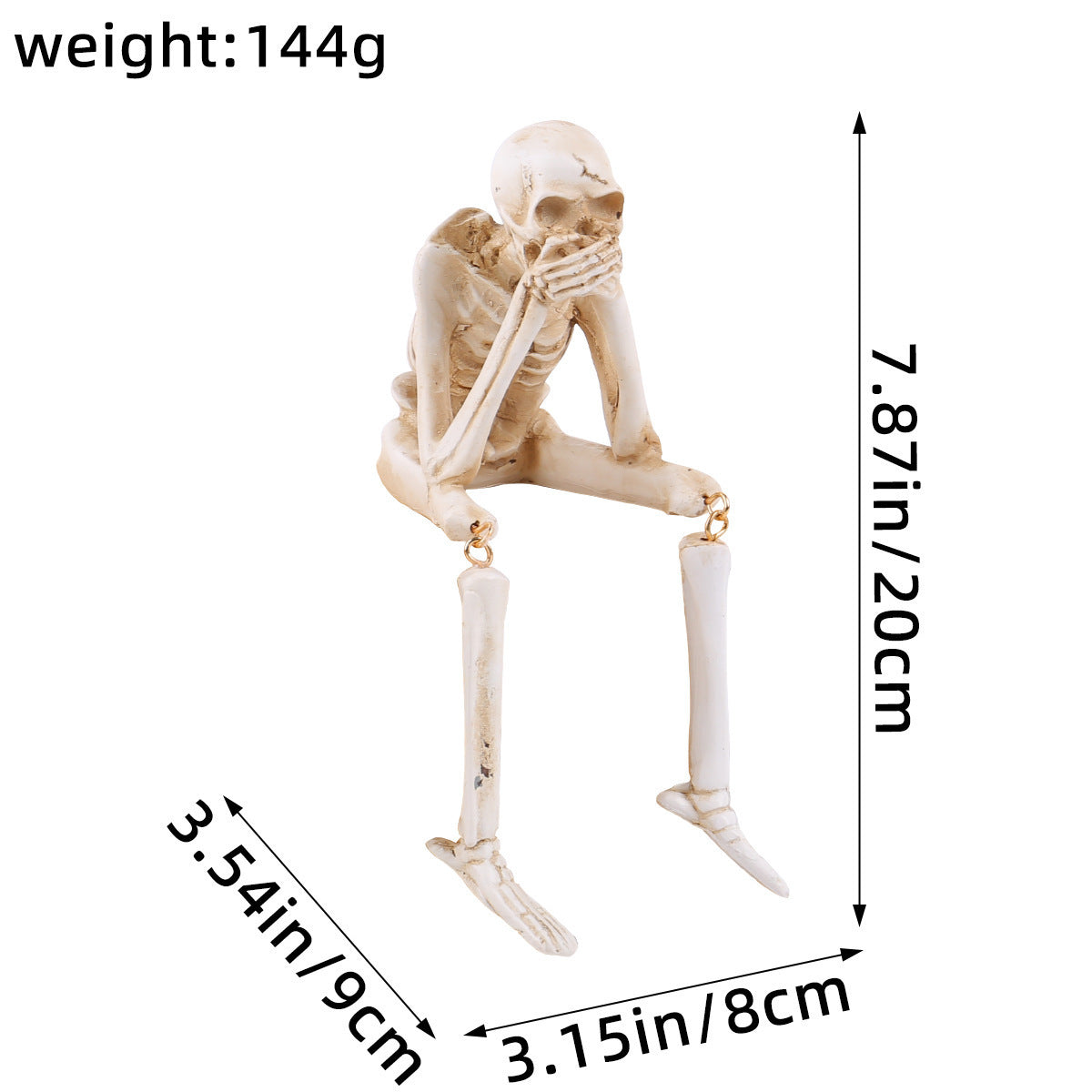 Halloween Skeleton Decoration – See No Evil, Hear No Evil, Speak No Evil Figurine