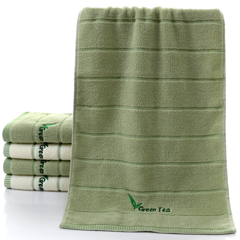 Pure Cotton Towel – Soft, Absorbent & Embroidered Design (34×74cm)