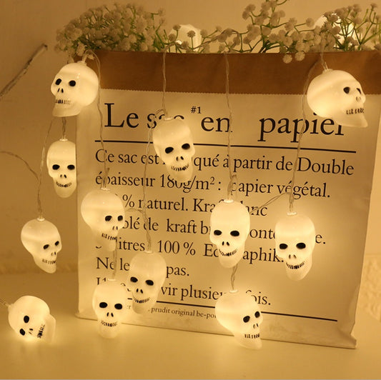 Halloween Skull LED String Lights – Spooky Party & Home Décor