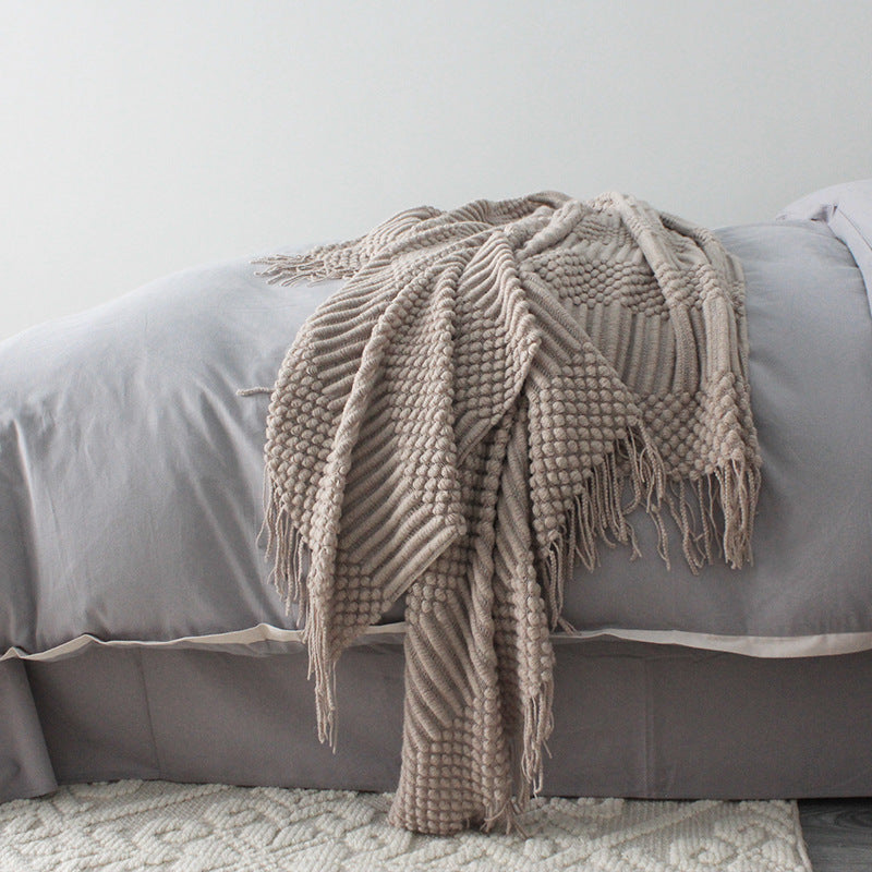 Cozy Nap Blanket – Portable Lightweight Polyester Throw for Sofa & Bed